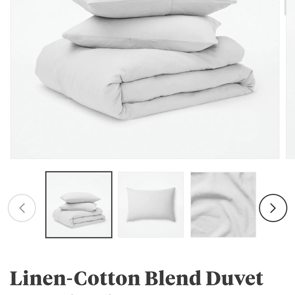 Tuft & Needle Linen-Cotton Blend Duvet Set - Cream